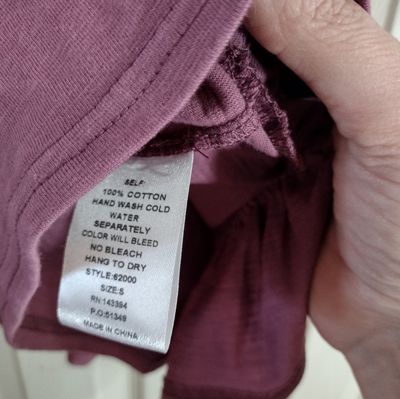 COTTON BLEU Womens Purple Crew Neck Ruffle Tank Top Size Small - Picture 6 of 6